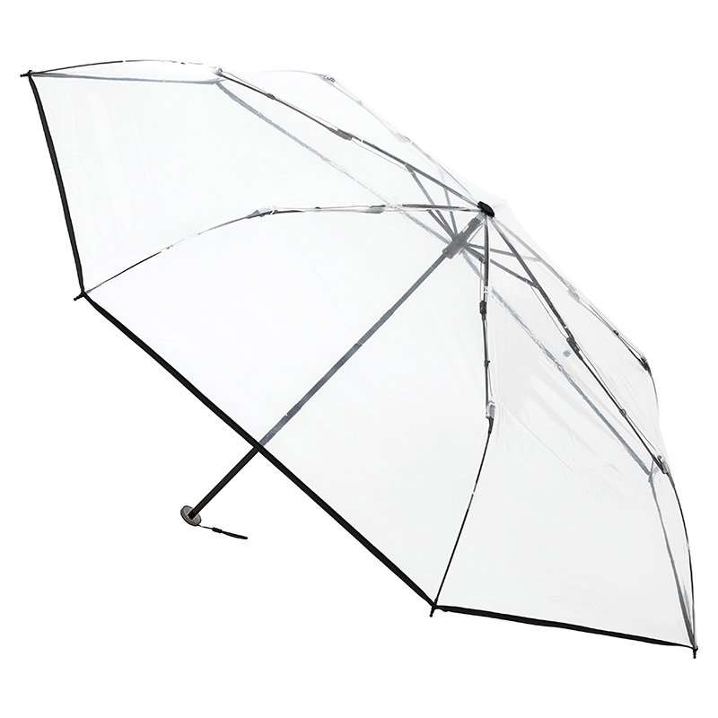 大きめ透明折りたたみ傘
