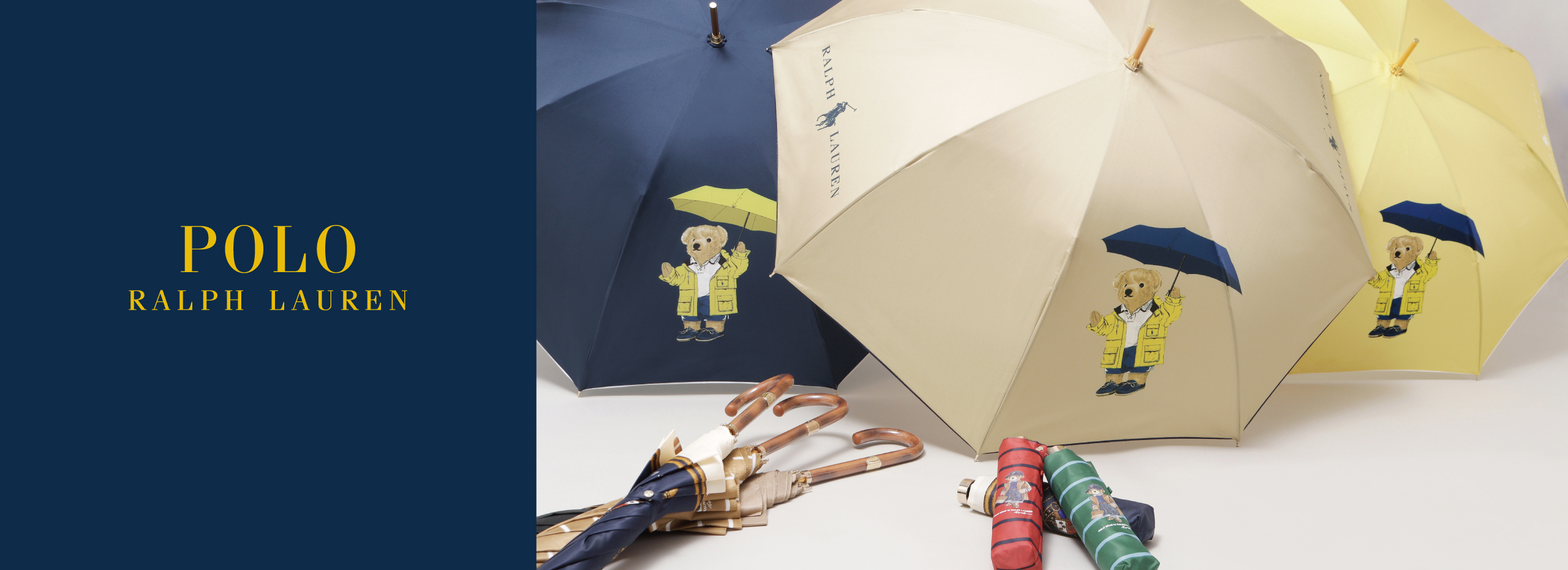 ポロ ラルフローレン 秋冬 雨傘 ポロベア  2023AW 長傘 折りたたみ傘 ロゴ おすすめ かわいい