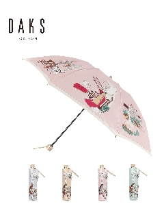ダックス(DAKS)の【雨傘】 ダックス (DAKS) 風景 折りたたみ傘 【公式ムーンバット】 レディース 日本製 軽量 グラスファイバー ギフト ギフト 折りたたみ傘