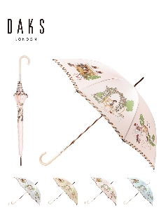 ダックス(DAKS)の【雨傘】 ダックス (DAKS) 街並み 長傘 【公式ムーンバット】 レディース 日本製 軽量 グラスファイバー ギフト ギフト 長傘