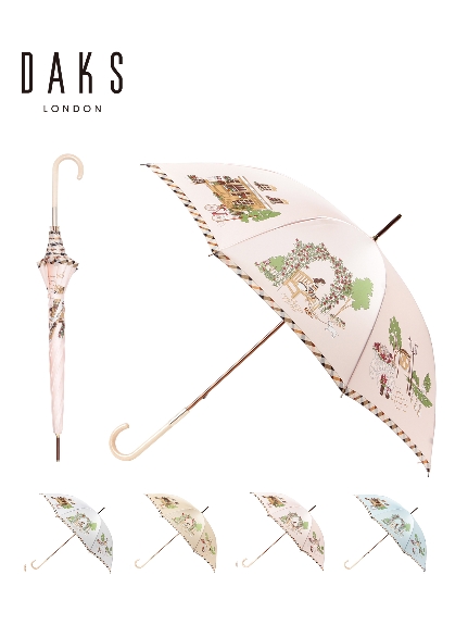 【雨傘】 ダックス (DAKS) 街並み 長傘 【公式ムーンバット】 レディース 日本製 軽量 グラスファイバー ギフト ギフト