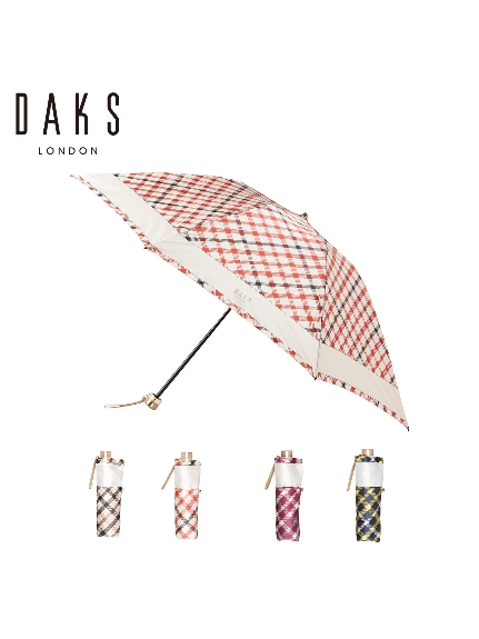 【雨傘】 ダックス (DAKS) チェック 折りたたみ傘 【公式ムーンバット】 レディース 日本製 軽量 グラスファイバー クイックアーチ 楽々開閉  ギフト ギフト