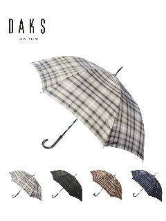 ダックス(DAKS)の【雨傘】 ダックス （DAKS） チェック柄 長傘 【公式ムーンバット】 メンズ 日本製 軽量 ジャンプ式 グラスファイバー ギフト 誕生日 ギフト 長傘