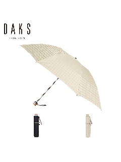 ダックス(DAKS)の【日傘】 ダックス（DAKS） チェック柄 折りたたみ傘 【公式ムーンバット】 メンズ UV 晴雨兼用 日本製 軽量 遮熱 一級遮光 折りたたみ傘