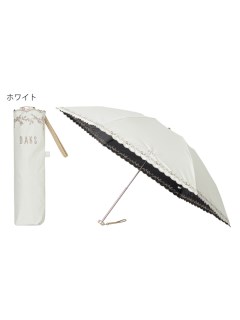 ダックス(DAKS)の【日傘】ダックス (DAKS) 1ポイントロゴ 花刺繍【公式ムーンバット】  雨の日OK 軽量 一級遮光 遮光 遮熱 日本製 UV 折りたたみ傘