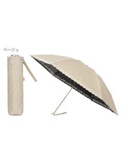 ダックス(DAKS)の【日傘】ダックス (DAKS) 1ポイントロゴ 花刺繍【公式ムーンバット】  雨の日OK 軽量 一級遮光 遮光 遮熱 日本製 UV 折りたたみ傘