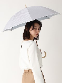 ダックス(DAKS)の【日傘】ダックス (DAKS) DDジャガード 刺繍【公式ムーンバット】  雨の日OK 軽量 スライド式 一級遮光 遮熱 日本製 UV 長傘