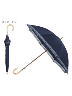 ダックス(DAKS)の【日傘】ダックス (DAKS)  ハウスチェック オーガンジーレース【公式ムーンバット】  雨の日OK スライド式 ジャンプ式 一級遮光 遮熱 日本製 UV 長傘