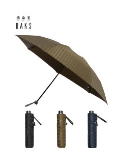ダックス(DAKS)の【雨傘】ダックス (DAKS)    チェック ジャカード 折りたたみ傘 メンズ 【公式ムーンバット】  グラスファイバー 折りたたみ傘