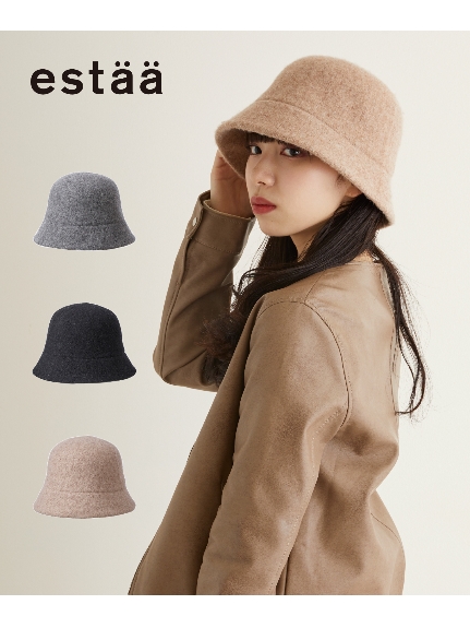 【帽子】エスタ (estaa)  バケットハット 【公式ムーンバット】 レディース 起毛 かわいい ギフト（帽子/ハット）の詳細画像