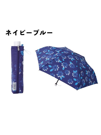 【雨傘】フロータス (FLO(A)TUS) print ストライプ コットン フラワー 折りたたみ傘 【公式ムーンバット】 レディース 晴雨兼用 耐風傘 超撥水 UV（雨傘/折りたたみ傘）の詳細画像