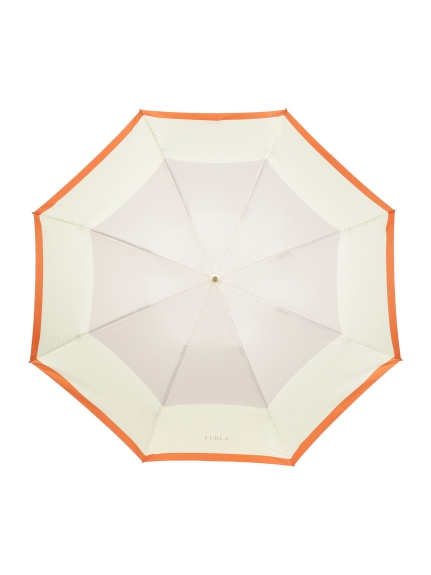 【雨傘】 フルラ (FURLA) カラーボーダー 折りたたみ傘 【公式ムーンバット】 レディース 日本製 ギフト 軽量 グラスファイバー8本骨