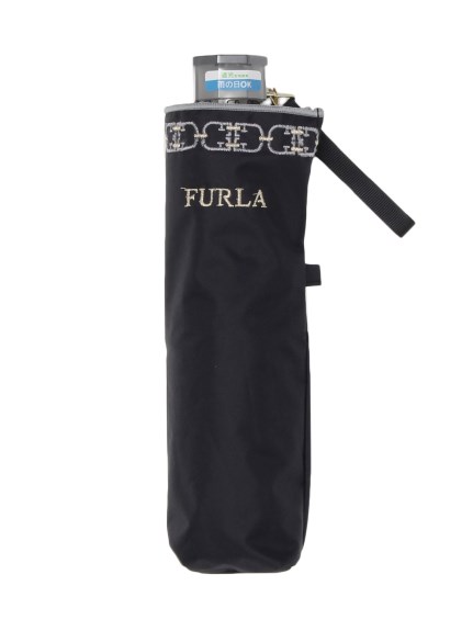 【日傘】 フルラ(FURLA) 無地 刺繍 折りたたみ傘 【公式ムーンバット】 レディース UV 晴雨兼用 軽量 遮熱 遮光