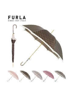 フルラ(FURLA)の【雨傘】フルラ (FURLA) ロゴ柄 長傘 【公式ムーンバット】 UV加工 ジャンプ式 日本製 長傘