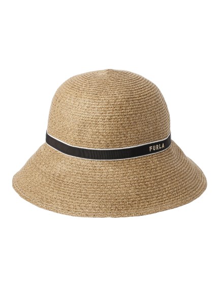 【帽子】フルラ (FURLA) ペーパーブレード　ロゴ刺繍リボン 【公式ムーンバット】レディース UV ウォッシャブル　SS帽子（帽子/ハット）の詳細画像