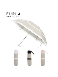 フルラ(FURLA)の【日傘】フルラ (FURLA) ボーダー 刺繍 折りたたみ傘 【公式ムーンバット】 一級遮光 遮熱 UV 晴雨兼用 折りたたみ傘