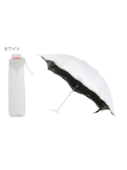 【日傘】フルラ (FURLA) 無地 刺繍 バイカラー 折りたたみ傘 【公式ムーンバット】 軽量 遮熱 ラミネート UV 晴雨兼用