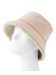 【帽子】フルラ (FURLA) ロゴ刺繍 ムートン調 ボア ハット 小つば 日本製 スエード調（帽子/ハット）のサムネイル画像