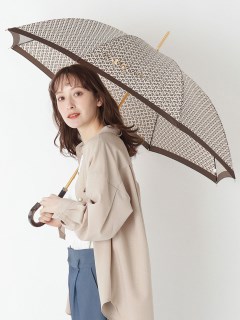 フルラ(FURLA)の【雨傘】フルラ (FURLA) モノグラムプリント 長傘  UV加工 耐風傘 日本製 長傘