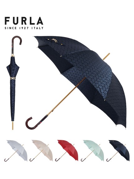 【雨傘】フルラ (FURLA) モノグラム 長傘 ジャカード織  UV加工 耐風傘 日本製（雨傘/長傘）の詳細画像