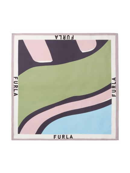 【スカーフ】フルラ (FURLA) シルク100％ ロゴ スクエアスカーフ SSネック（ネックアイテム/スカーフ・バンダナ）の詳細画像