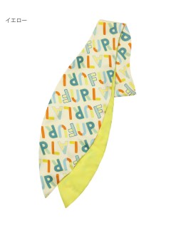 フルラ(FURLA)の【スカーフ】フルラ (FURLA)シルク100％ ロゴ×無地 リバーシブル ナロースカーフ SSネック スカーフ・バンダナ