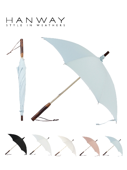 【日傘】ハンウェイ（HANWAY）Stella 長傘 二重張り【公式ムーンバット】[Stella] 純パラソル UV 手開き 日本製 高級日傘（日傘/長傘）の詳細画像