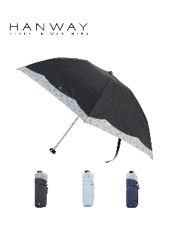 ハンウェイ(HANWAY)の【日傘】ハンウェイ（HANWAY）フラワーボーダー 折りたたみ傘【公式ムーンバット】[Flower border]晴雨兼用 UV 遮熱 遮光 手開き 安全ろくろ 軽量 折りたたみ傘