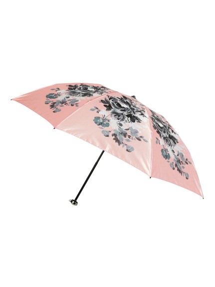 【雨傘】ハンウェイ (HANWAY) brashed flower 折りたたみ傘 花柄 UV加工 サテンプリント