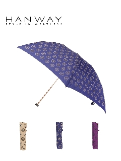 ハンウェイ(HANWAY)の【雨傘】 ハンウェイ （HANWAY ） Logoドット 折りたたみ傘
