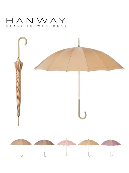 【雨傘】ハンウェイ （HANWAY ）真田耳（サナダミミ）長傘 日本製 カーボン骨（雨傘/長傘）の詳細画像