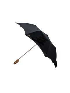 ハンウェイ(HANWAY)の【日傘】 ヘレンカミンスキー（HELEN KAMINSKI） X ハンウェイ (HANWAY) コラボ アリータイプ 麻無地 リボン 折りたたみ傘 曲がり手元 純パラソル 折りたたみ傘