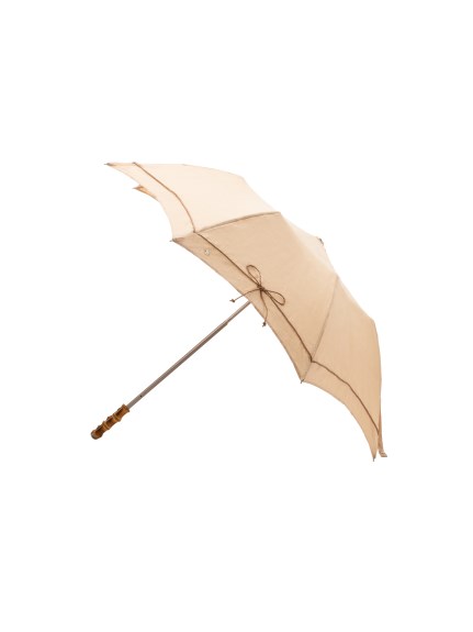 【日傘】 ヘレンカミンスキー（HELEN KAMINSKI） X ハンウェイ (HANWAY) コラボ プロヴァンスタイプ 麻無地 ラフィアコード  折りたたみ傘 曲がり手元 純パラソル（日傘/折りたたみ傘）の詳細画像