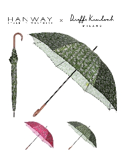 ハンウェイ(HANWAY)の【雨傘】ハンウェイ (HANWAY) Dieffe Kinloch(ディエッフェ・キンロック) コラボ 長傘 キツネザル Tanzania Lemur 日本製 長傘