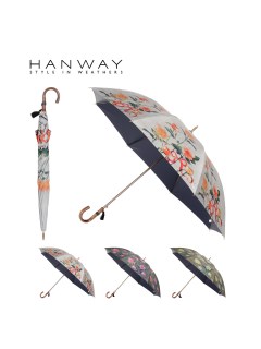 ハンウェイ(HANWAY)の【日傘】ハンウェイ (HANWAY)Pin rose バラ オールウェザー 晴雨兼用長傘 ラミネート 遮光 耐風 UV 日本製 長傘