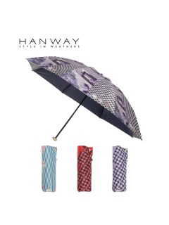 ハンウェイ(HANWAY)の【日傘】ハンウェイ (HANWAY) Portfolio ポートフォリオ オールウェザー 晴雨兼用折りたたみ傘 ラミネート 遮光 耐風 UV 日本製 折りたたみ傘