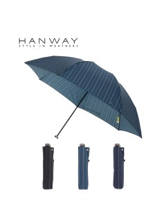 ハンウェイ(HANWAY)の【雨傘】ハンウェイ (HANWAY)  Airport stripe ストライプ 紳士 折りたたみ傘 軽量 メンズ 日本製 折りたたみ傘