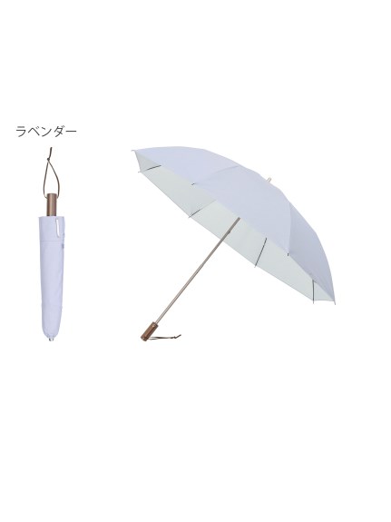 【日傘】ハンウェイ (HANWAY) Pシエスタ 白ラミネート 晴雨兼用ナチュラルカラー 折りたたみ傘  オールウェザー 遮光 晴雨兼用 , UV , 日本製 ,（日傘/折りたたみ傘）の詳細画像