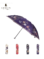 雨傘】 ランバン (LANVIN COLLECTION) ローズリボン 折りたたみ傘 