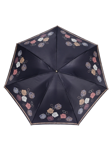 【雨傘】 ランバン (LANVIN COLLECTION) ローズリボン 折りたたみ傘 【公式ムーンバット】 レディース グラスファイバー 軽量 ギフト