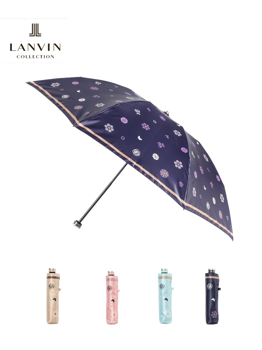 【雨傘】 ランバン (LANVIN COLLECTION) シルエットドット 
