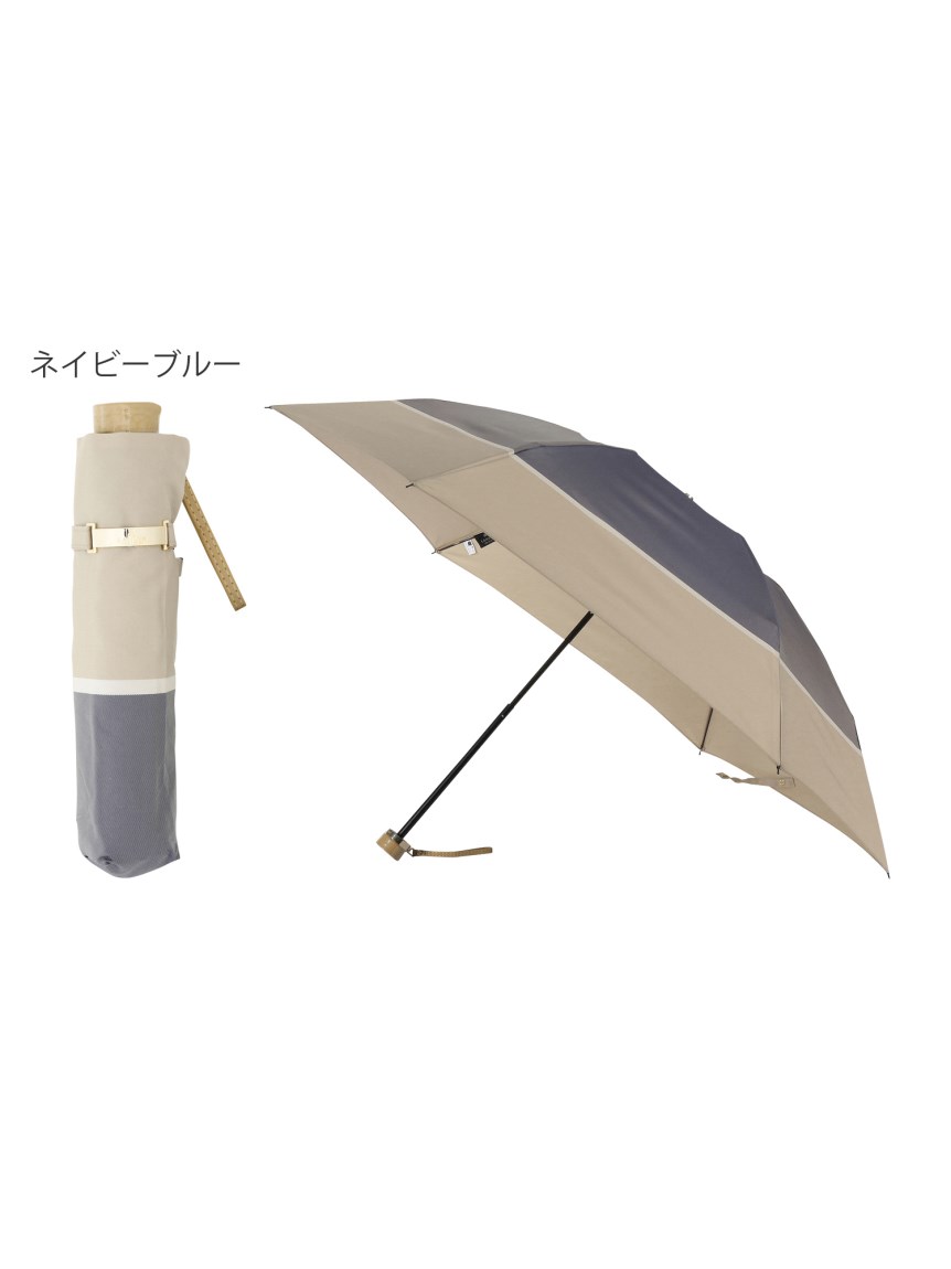 【雨傘】 ランバン (LANVIN COLLECTION) カラーボーダー 折りたたみ傘 【公式ムーンバット】 レディース グラスファイバー