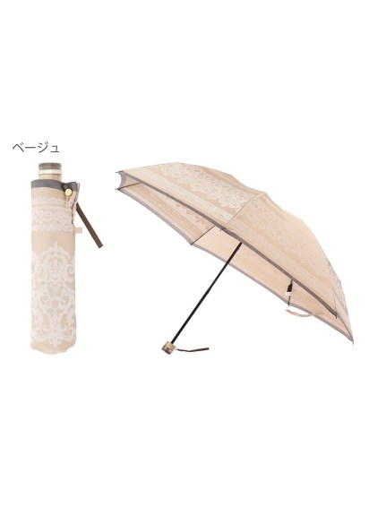 【雨傘】ランバン コレクション (LANVIN COLLECTION) ジャカード 折りたたみ傘 【公式ムーンバット】（折りたたみ傘