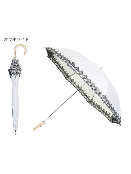 【日傘】ランバン コレクション (LANVIN COLLECTION) 刺繍 長傘 【公式ムーンバット】 スライド式 遮光 遮熱 UV 晴雨兼用