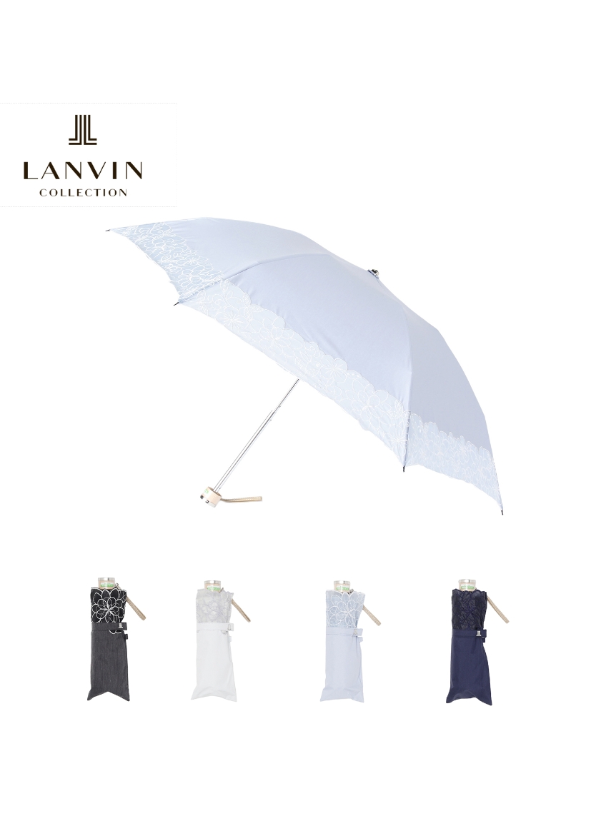 日傘】ランバン コレクション(LANVIN COLLECTION)オーガンジー刺繍 