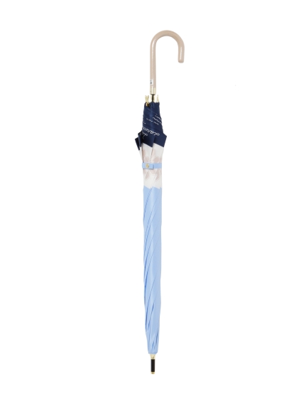 【雨傘】 ランバンオンブルー (LANVIN en Bleu) マーガレットりぼん ジャンプ式 長傘 【公式ムーンバット】 レディース 耐風傘
