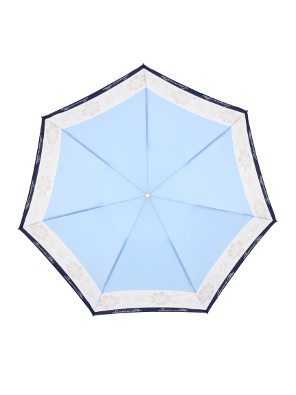 【雨傘】 ランバンオンブルー (LANVIN en Bleu) マーガレットりぼん 折りたたみ傘 【公式ムーンバット】 レディース ギフト 軽量  グラスファイバー クイックアーチ