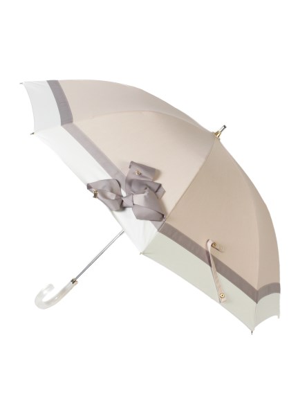 【特価】 新品★ランバンオンブルー★グログランリボンビジュー晴雨兼用折りたたみ傘/日傘雨傘 傘