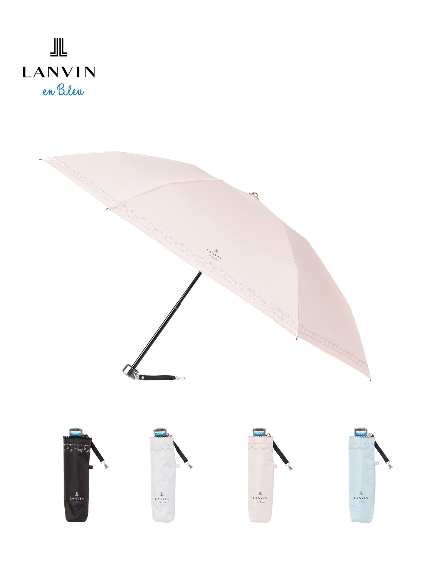 日傘】 ランバン オン ブルー(LANVIN en Bleu) ラメ刺繍 折りたたみ傘 