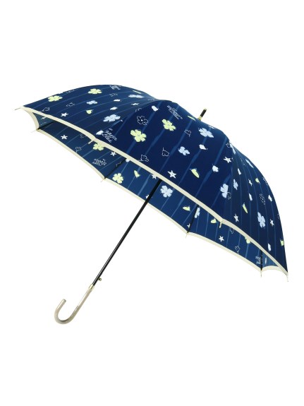 雨傘】ランバン オン ブルー (LANVIN en Bleu) 花柄 ストライプ 長傘 